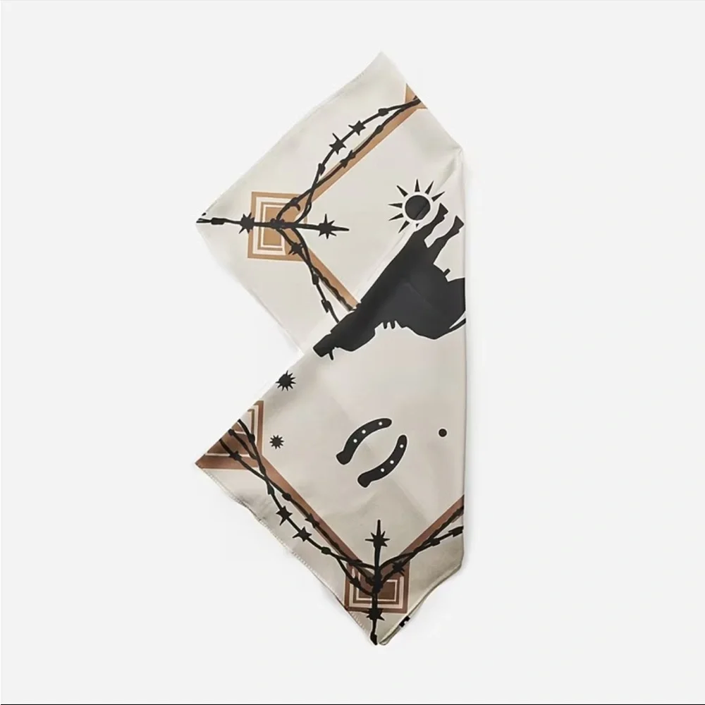 🤠 Rodeo Longhorn Western Barbed Wire Cowboy Bandana/Scarf